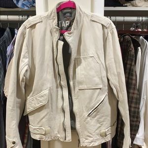 G Star 3301 slim fit White Men’s Leather jacket